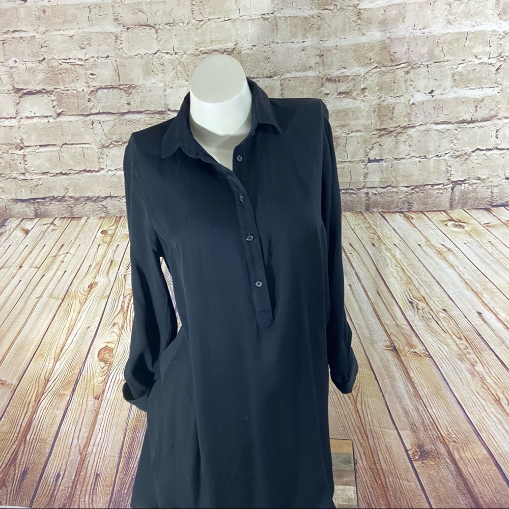 Women’s black long sleeve collared dress size small